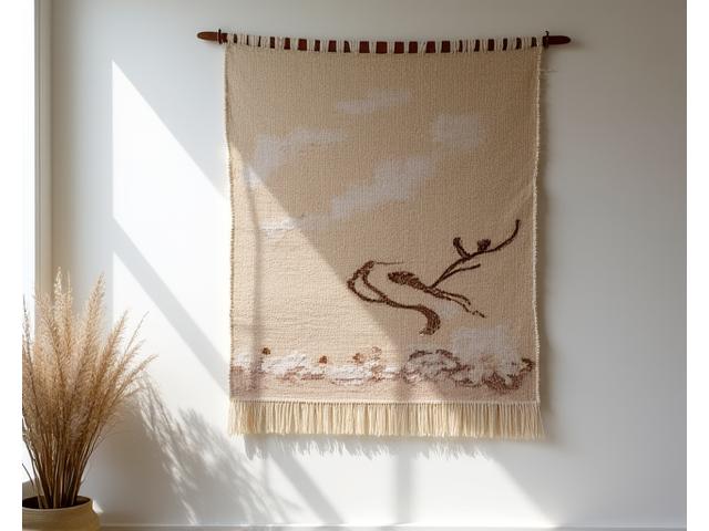 特注デザインの壁掛けテキスタイルアート